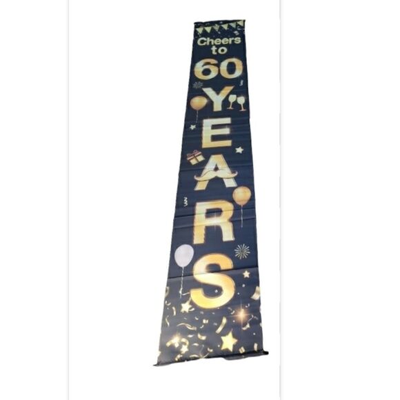 Birthday Anniversary Reusable Scroll Banner - Picture 1 of 6